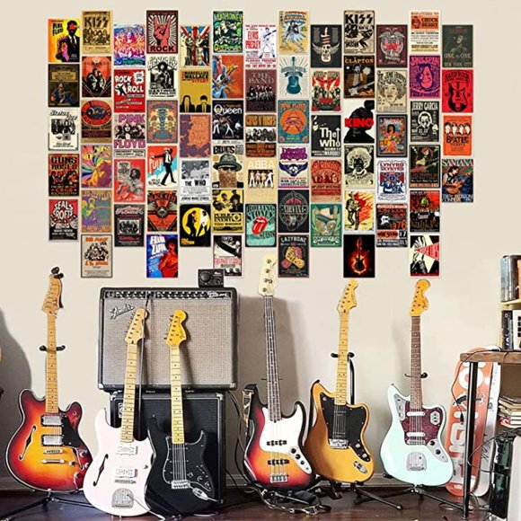 Vintage Aesthetic Wall Collage Kit,70PCS Rock Music Album Covers Room Retro Wall - Picture 5 of 10